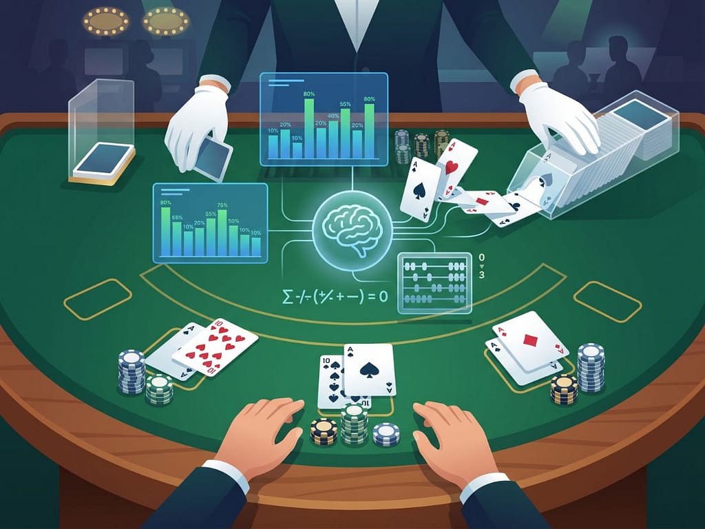 단순 암기를 넘어 수학적 데이터와 확률을 기반으로 설계된 블랙잭 카드 카운팅의 논리적 분석 시스템.