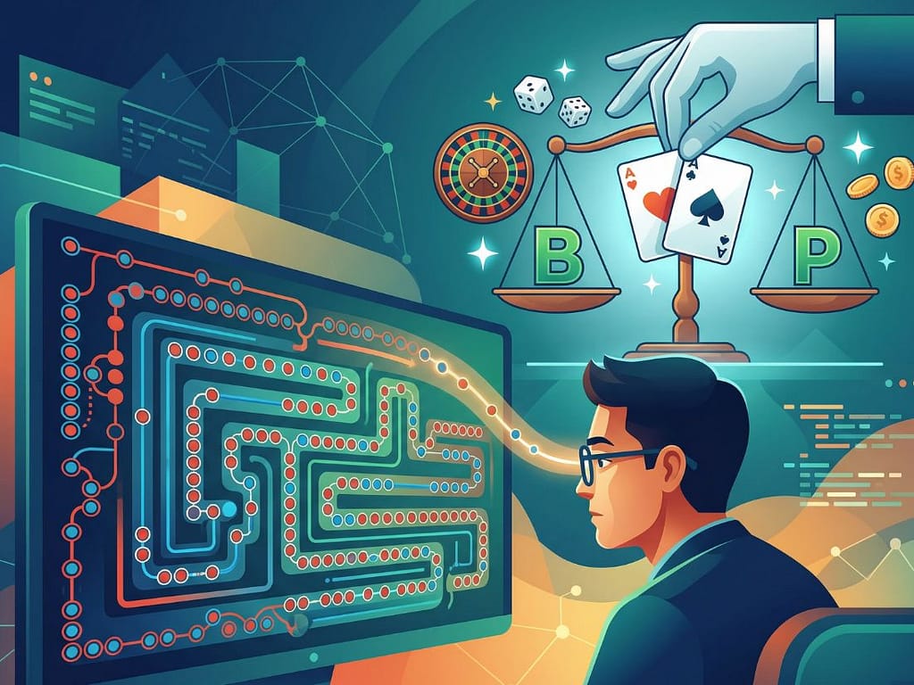 바카라 그림장 패턴 분석의 착시와 독립 시행 원칙에 따른 균형 잡힌 확률을 시각화한 분석 자료.