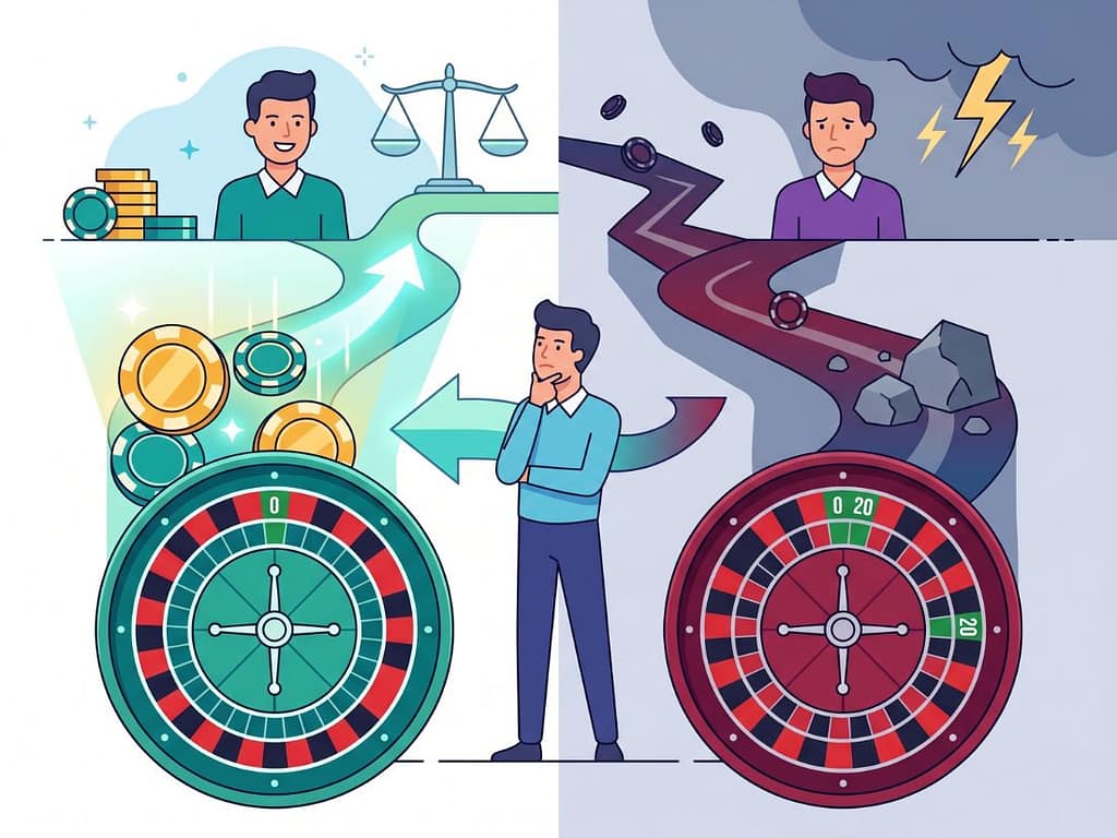 룰렛 미국식 유럽식 차이 비교: 승률 높은 싱글 제로 테이블 선택과 손실 리스크가 큰 더블 제로 테이블 사이에서 고민하는 플레이어